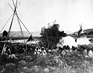 ティーピーとアメリカインディアン、1870年代頃
